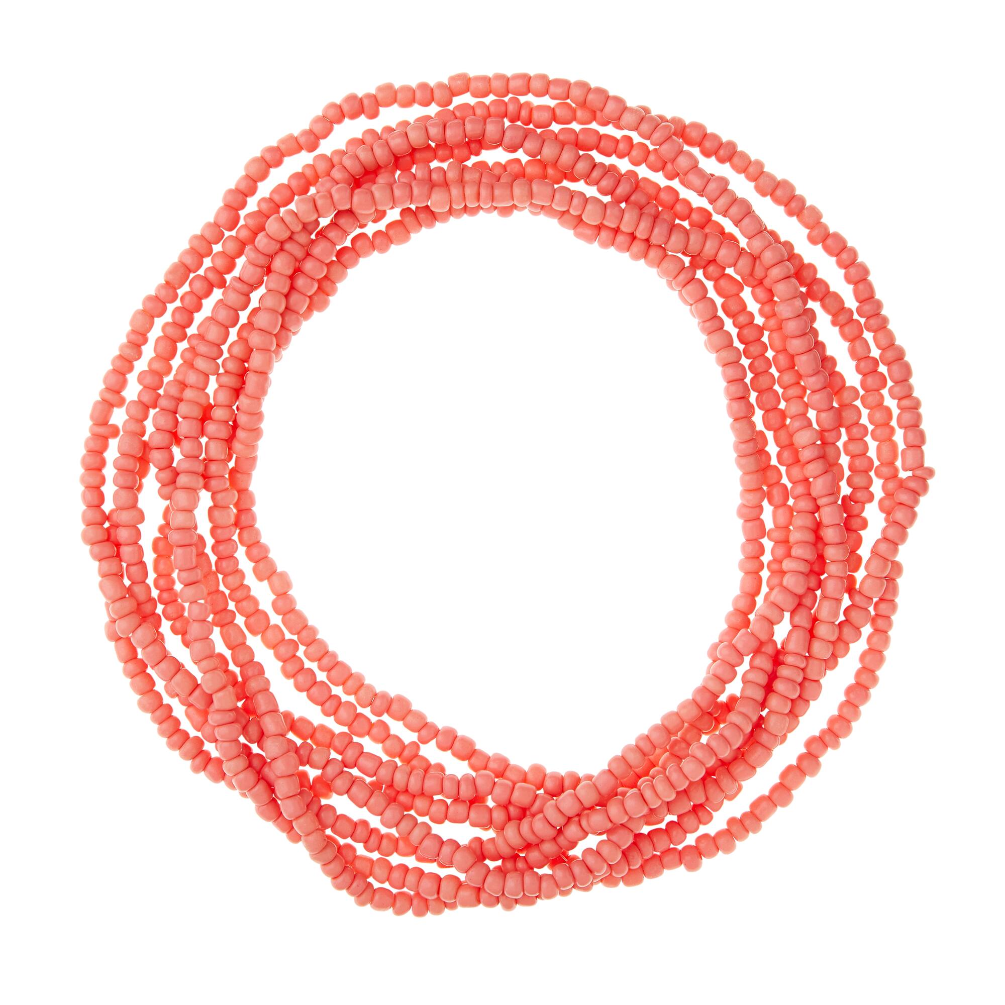 Coral Glass Medium Rondelle Seed Beads, 6/0 by Bead Landing™